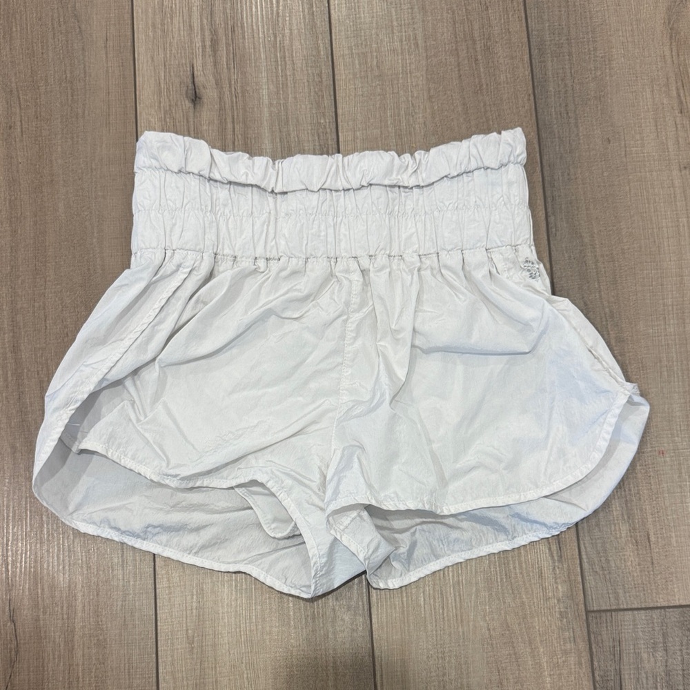 FP Movement by Free People Ruffled White Shorts